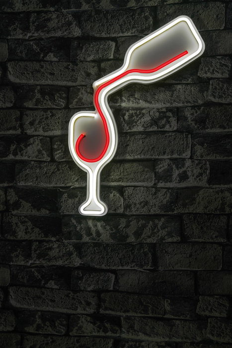 Wallity Iluminación Decorativa LED de Plástico Blanco y Rojo